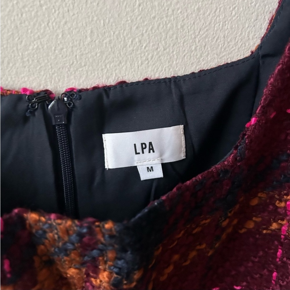 LPA Tweed Plaid Mini Dress size Medium - Picture 5 of 8
